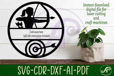 Archery female name wall art sign SVG APInspireddesigns 