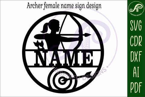 Archery female name wall art sign SVG APInspireddesigns 
