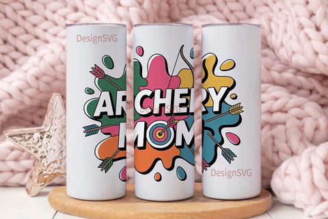 Archery Mom 20oz Tumbler Wrap Sublimation DesignSVG 