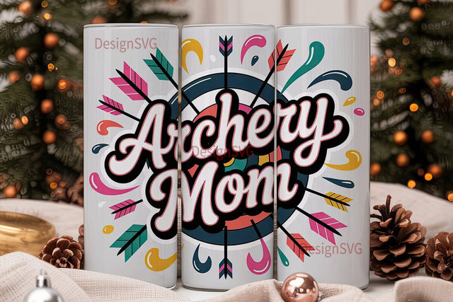 Archery Mom 20oz Tumbler Wrap Sublimation DesignSVG 
