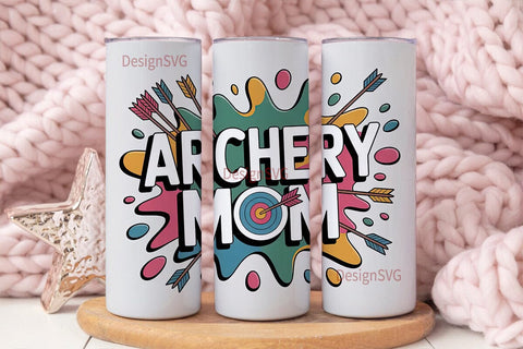 Archery Mom 20oz Tumbler Wrap Sublimation DesignSVG 