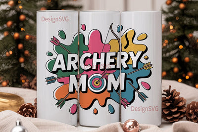 Archery Mom 20oz Tumbler Wrap Sublimation DesignSVG 