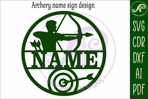 Archery name wall art sign SVG APInspireddesigns 