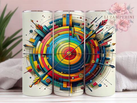 Archery Target 20oz Tumbler Wrap PNG, Archer Arrow Sport Tumbler Png, Straight & Tapered Tumbler Wrap, Instant Digital Download Sublimation Li Zamperini 