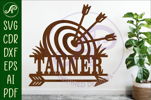 Archery Target name wall art sign SVG APInspireddesigns 