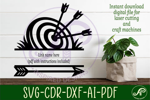 Archery Target name wall art sign SVG APInspireddesigns 