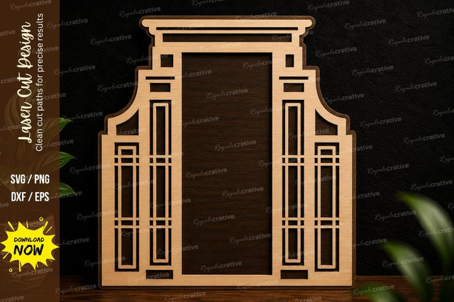 Architectural Door Frame Laser Cut SVG Design SVG Regulrcrative 
