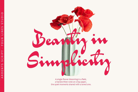 Ardents – Vintage Font Script Font Four Lines Std. 