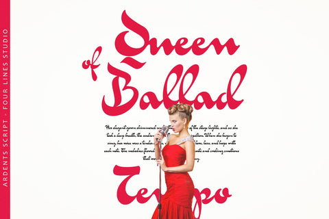 Ardents – Vintage Font Script Font Four Lines Std. 