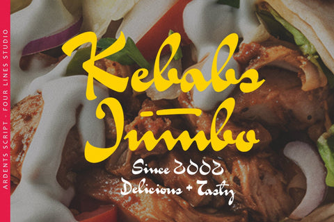 Ardents – Vintage Font Script Font Four Lines Std. 