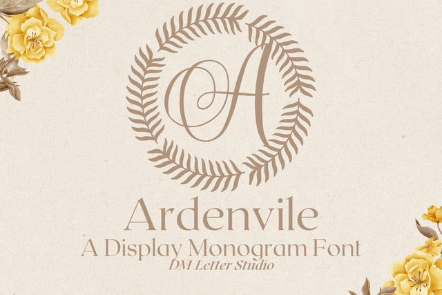 Ardenvale Monogram Font Font Dm Letter Studio 