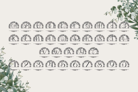 Ardenvale Split Monogram Font Font Dm Letter Studio 