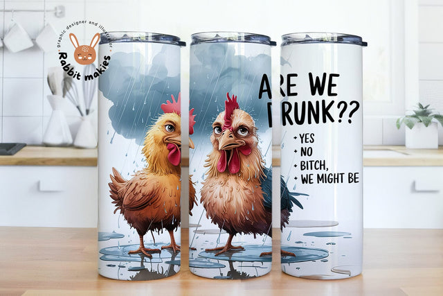 Are we Drunk Best Friends Funny Quote 20oz Skinny Tumbler Sublimation Designs Sublimation Rabbitmakies 