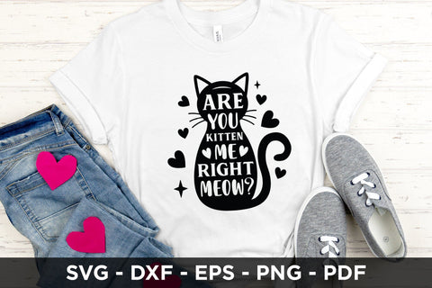 Are You Kitten Me Right Meow | Cat SVG SVG CraftLabSVG 