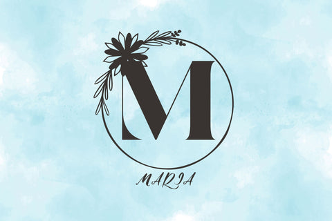 Aria Monogram Font Dm Letter Studio 