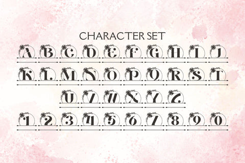 Aria Monogram Line Font Dm Letter Studio 