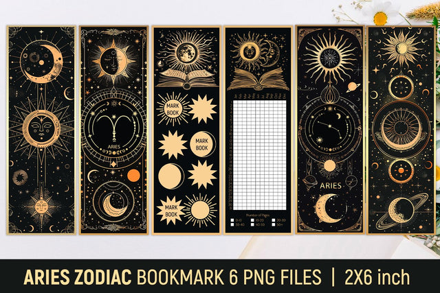 Aries zodiac bookmark Sublimation KMarinaDesign 