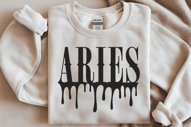 Aries Zodiac Drip SVG: Birthday Shirt Cut File SVG DesignDestine 