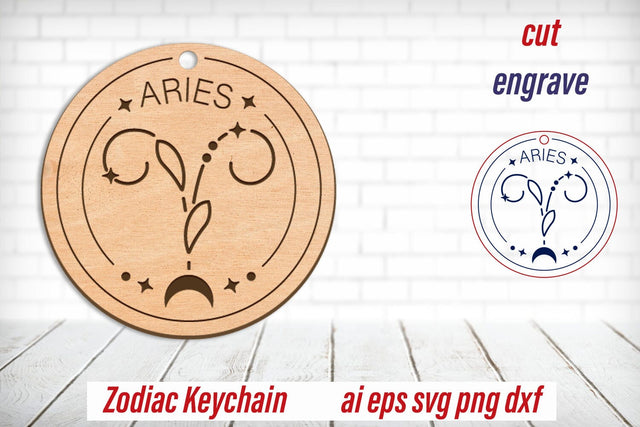 Aries zodiac keychain laser engraving, Astrology sign, Horoscope svg SVG AnastasiyaArtDesign 