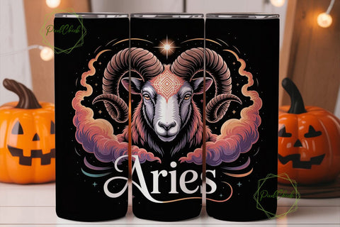 Aries Zodiac Sign 20oz Tumbler Wrap Sublimation PixelChick 