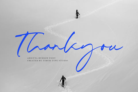 Arietta Hudson - Modern Handwritten Script Font Font Timur type 