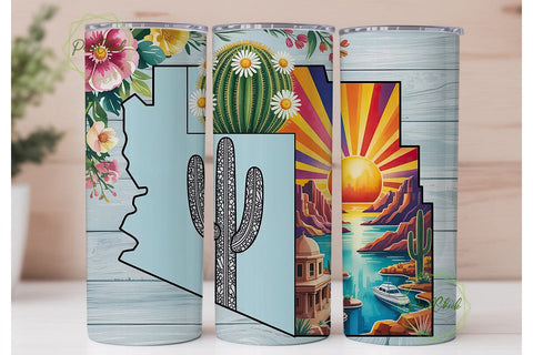 Arizona Desert Landscape 20oz Wrap Sublimation PixelChick 