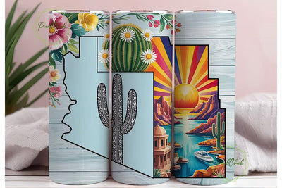 Arizona Desert Landscape 20oz Wrap Sublimation PixelChick 