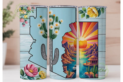 Arizona Desert Landscape 20oz Wrap Sublimation PixelChick 