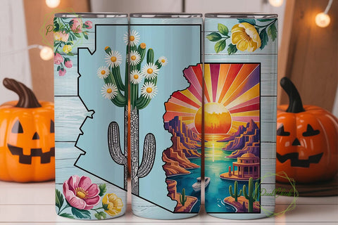 Arizona Desert Landscape 20oz Wrap Sublimation PixelChick 