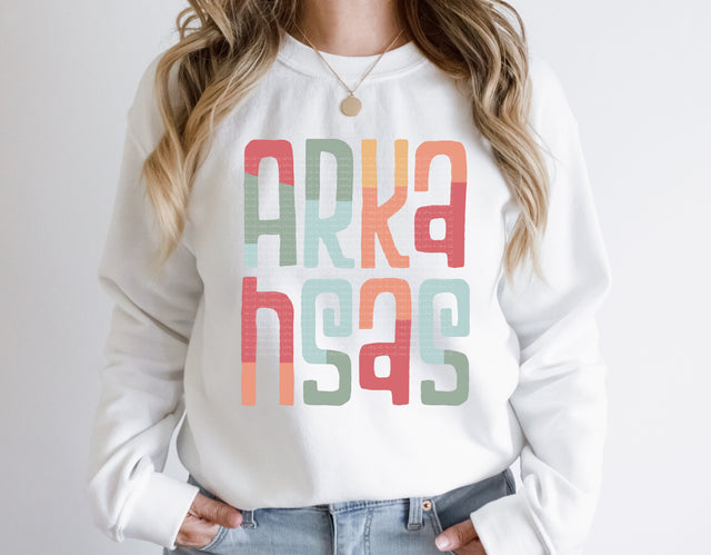 Arkansas Retro Typography PNG | Vintage State Name Design | Sublimation Digital Download Sublimation Print Perfect Design Shop 