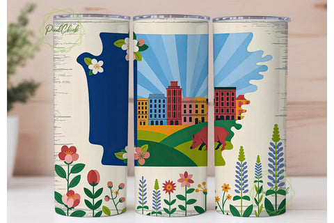 Arkansas State City Floral Skinny PNG Sublimation PixelChick 