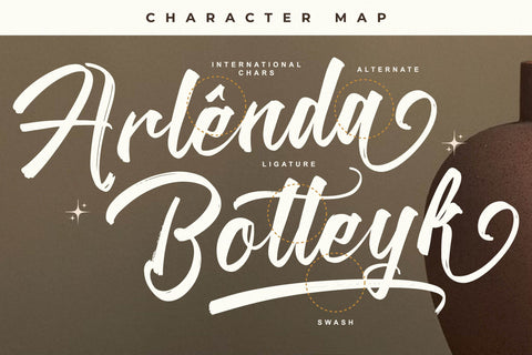 Arlenda Botteyk - Modern Brush Calligraphy Font Letterena Studios 