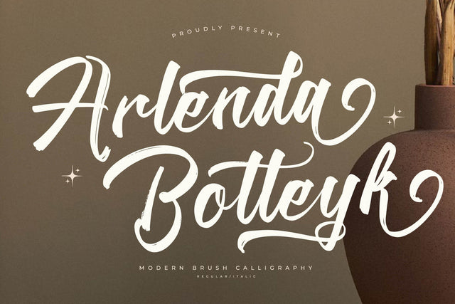 Arlenda Botteyk - Modern Brush Calligraphy Font Letterena Studios 