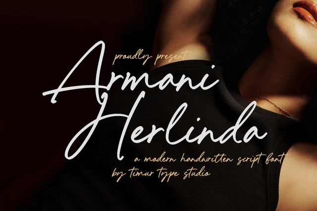 Armani Herlinda - Modern Handwritten Script Font Font Timur type 