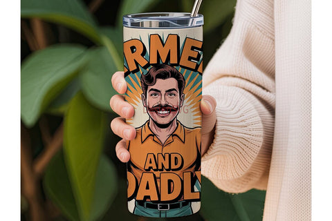 Armed and Dadly 20oz Tumbler Wrap Sublimation DesignSVG 