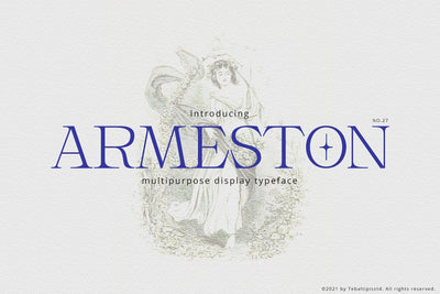 Armeston Display Typeface Font Fadeline Std. 
