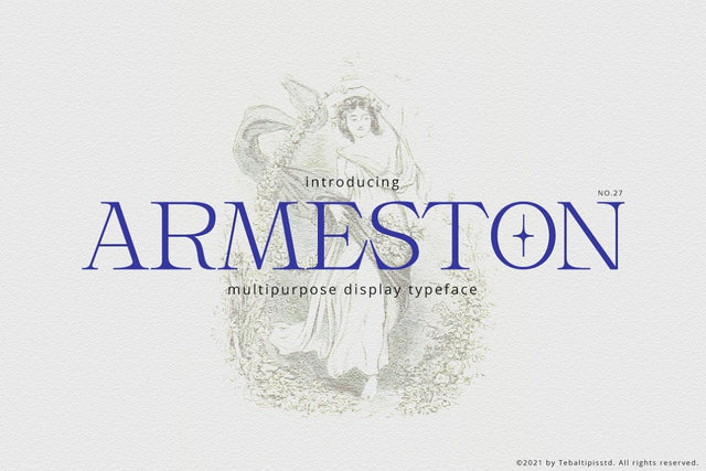 Armeston Display Typeface Font Fadeline Std. 