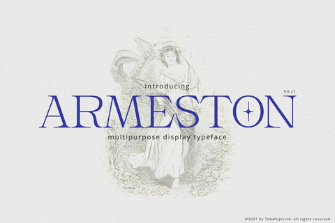 Armeston Display Typeface Font Fadeline Std. 