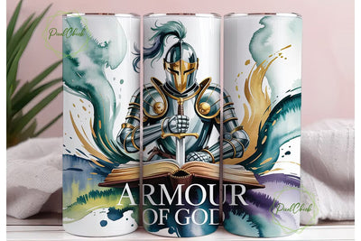 Armor of God 20oz Tumbler Wrap Sublimation PixelChick 