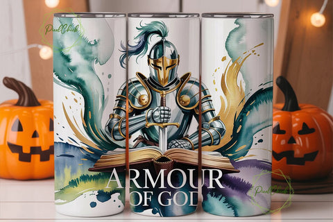 Armor of God 20oz Tumbler Wrap Sublimation PixelChick 