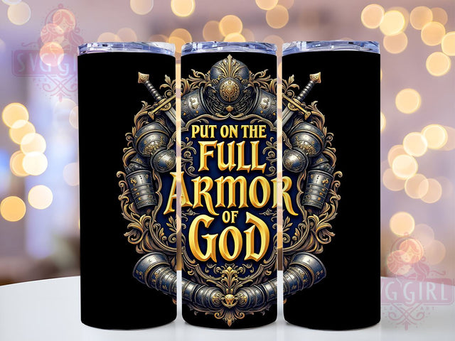 Armor of God Christian Tumbler Wrap, Armor of God Tumbler, Religious Drinkware, Sublimation Cup, Faith-Based Tumbler, Bible Verse Tumbler, Spiritual Gift Tumbler Sublimation SvggirlplusArt 
