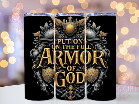 Armor of God Christian Tumbler Wrap, Armor of God Tumbler, Religious Drinkware, Sublimation Cup, Faith-Based Tumbler, Bible Verse Tumbler, Spiritual Gift Tumbler Sublimation SvggirlplusArt 