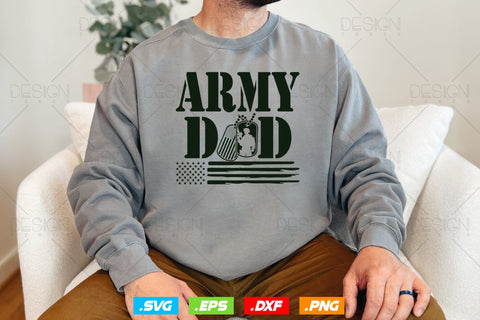 Army Dad Svg Png, Fathers Day Svg, military svg, proud army dad svg, veteran svg, soldier svg, American Patriotic Gifts For 4th Of July Svg SVG DesignDestine 