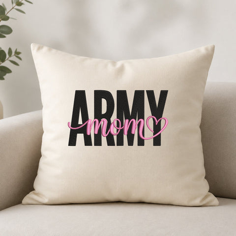 Army Mom Embroidery Design – Military Mom Pink Heart Script Machine Embroidery File Embroidery/Applique DESIGNS PatternFeed8 