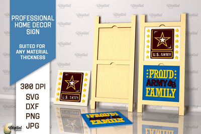 Army Sign SVG. Professional Home Decor Sign Laser Cut SVG Evgenyia Guschina 