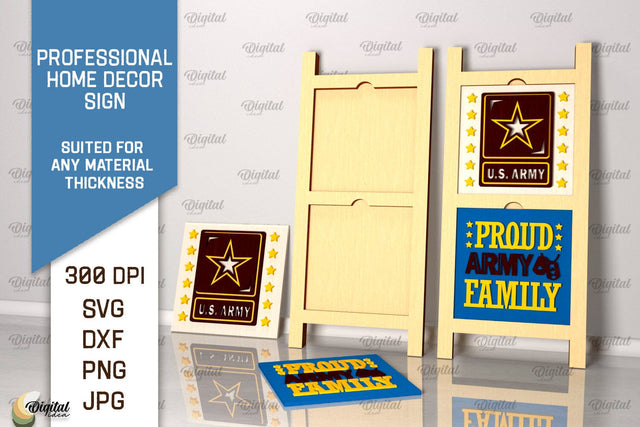 Army Sign SVG. Professional Home Decor Sign Laser Cut SVG Evgenyia Guschina 
