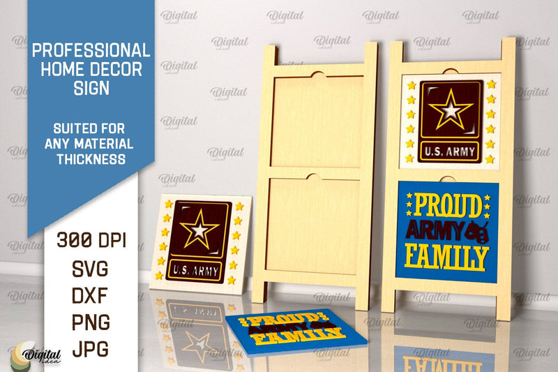 Army Sign SVG. Professional Home Decor Sign Laser Cut SVG Evgenyia Guschina 