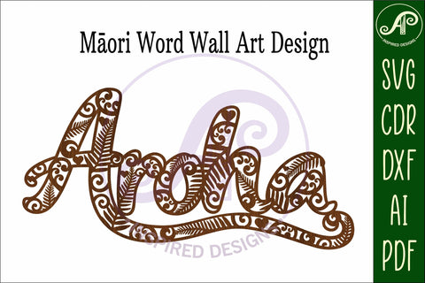 Aroha wall sign svg laser cut SVG APInspireddesigns 