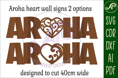 Aroha word wall art signs, SVG file. vector love sign NZ SVG APInspireddesigns 