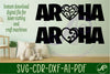Aroha word wall art signs, SVG file. vector love sign NZ - So Fontsy